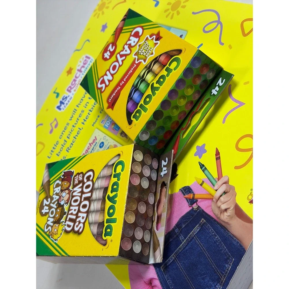Ms. Rachel My First Coloring Book with Crayola Colors of the World Crayons Set